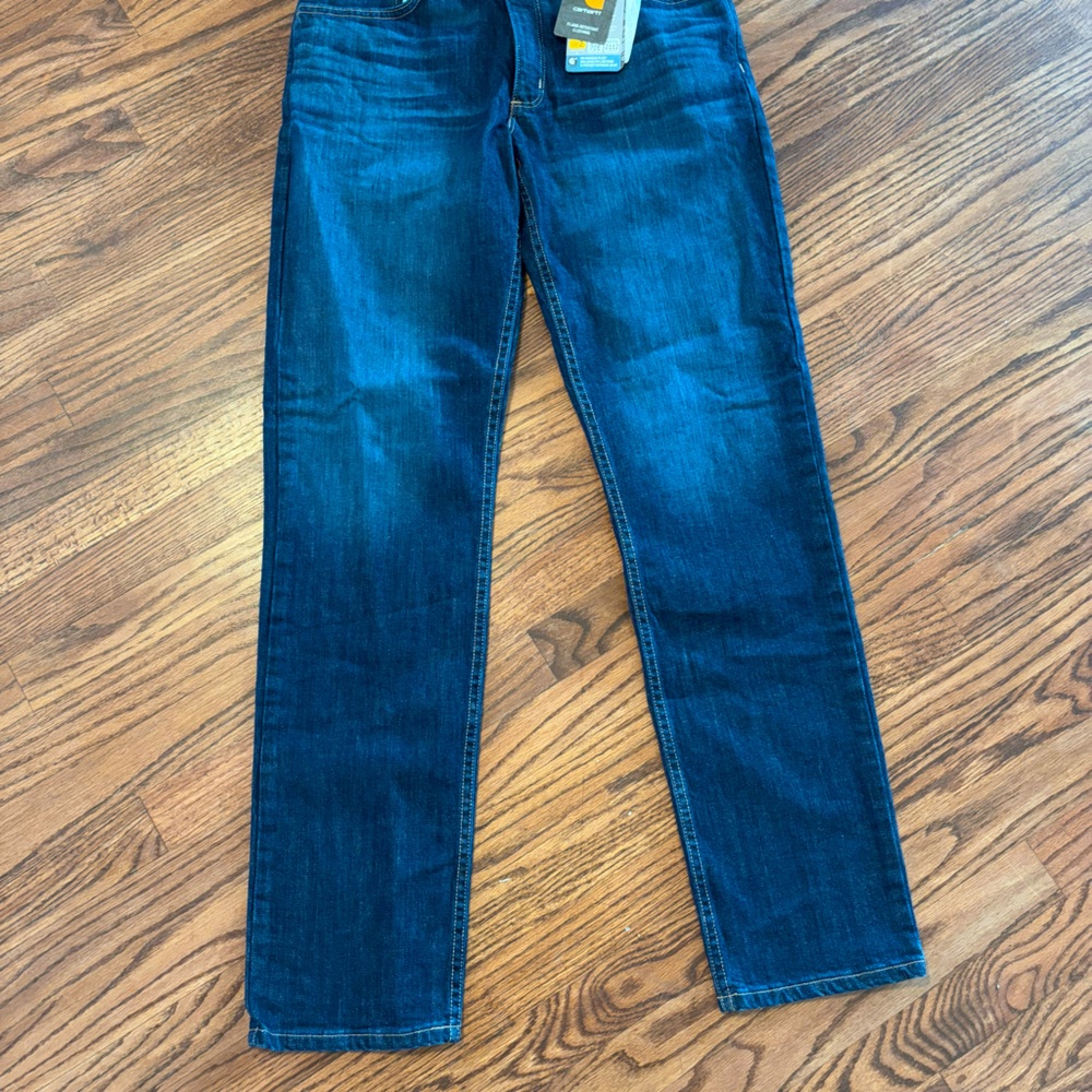 CARHARTT 32x34 RUGGED FLEX RELAXED FIT LOW RISE 5-POCKET TAPERED JEAN